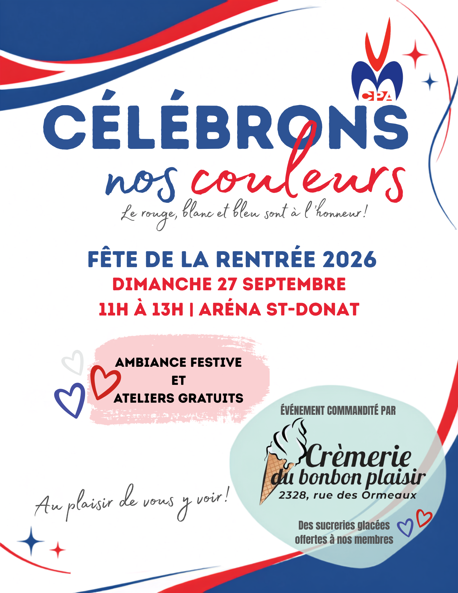 Affiche de la F&ecirc;te de la rentr&eacute;e 2026 du CPA Ville-Marie