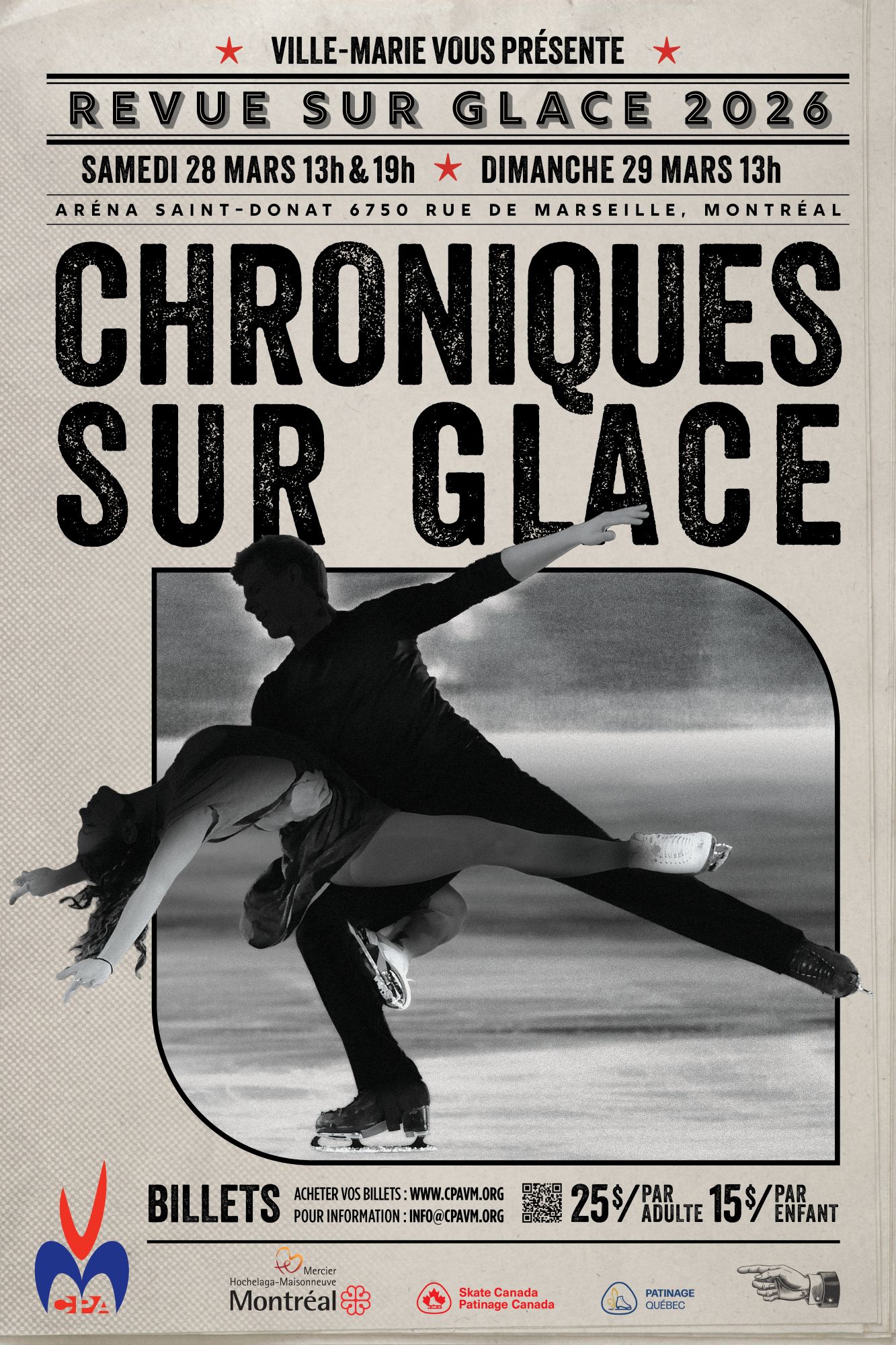 Affiche Revue sur glace CPAVM 2025